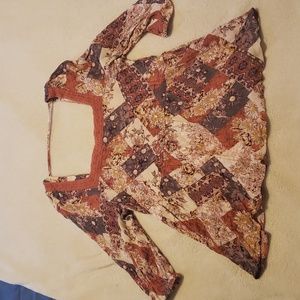 Boho square neck top XXL